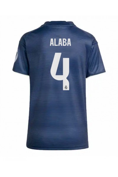 Real Madrid David Alaba #4 Jalkapallovaatteet Naisten Vieraspaita 2025-26 Lyhythihainen Real Madrid David Alaba #4 Jalkapallovaatteet Naisten Vieraspaita 2025-26 Lyhythihainen